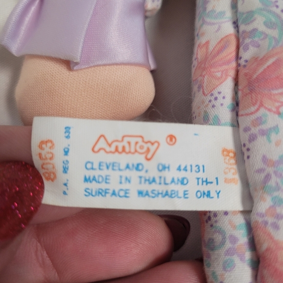 Vintage Amtoy Dolly Tales Plush Doll Nursery Tales Book Doll 1987 - Picture 10 of 12